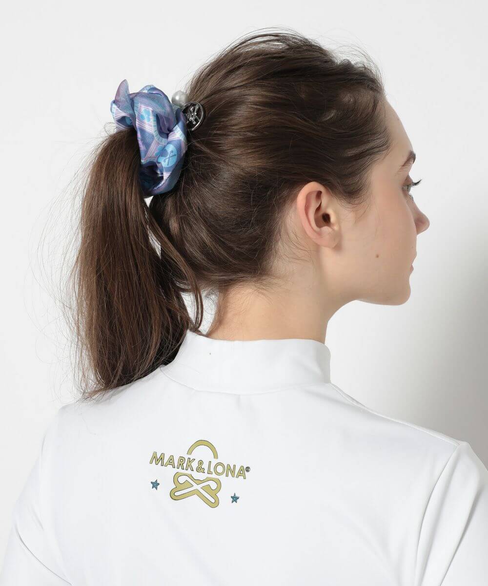 Aura Monogram Charm Scrunchie