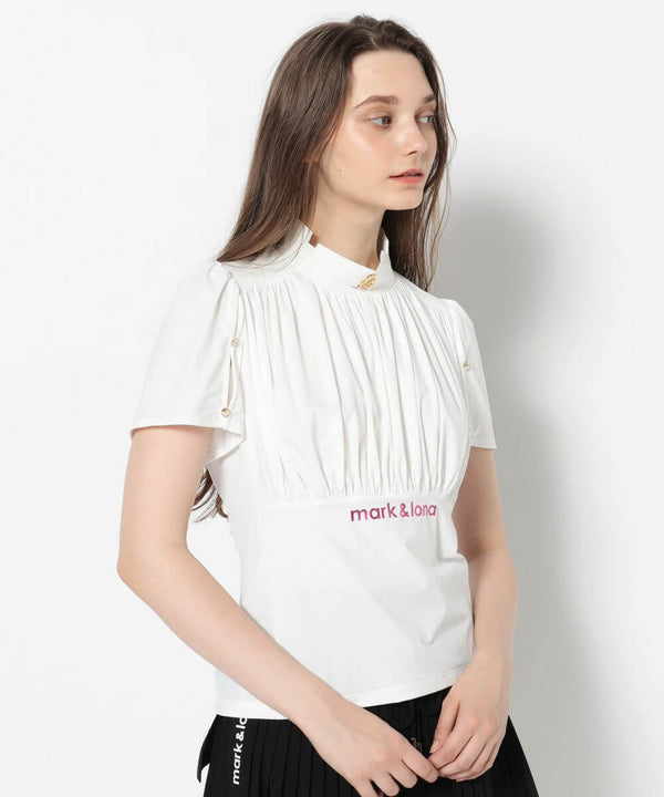 Aura Drape Mock Shirt | WOMEN