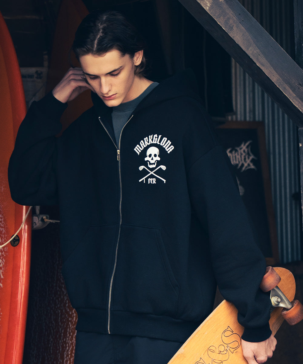 Johnson Skull Vintage Zip Hoodie