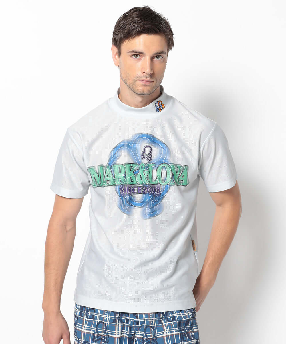 Clava Mesh Jacquard Mock Neck | MEN