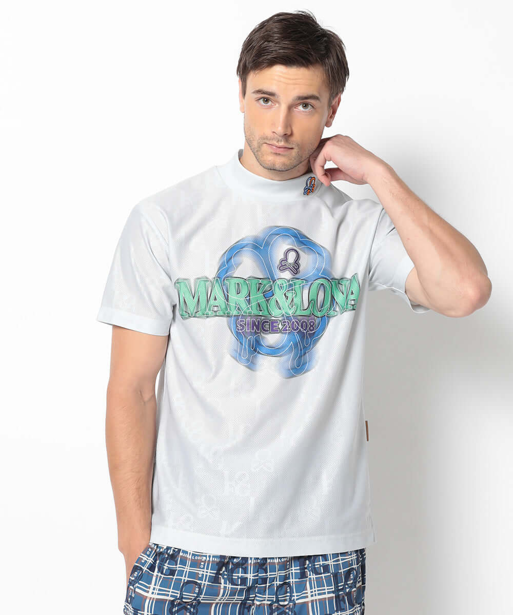 Clava Mesh Jacquard Mock Neck | MEN