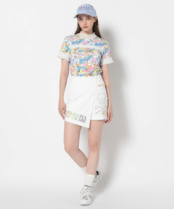 Trans Camo Shirring Mock | WOMEN