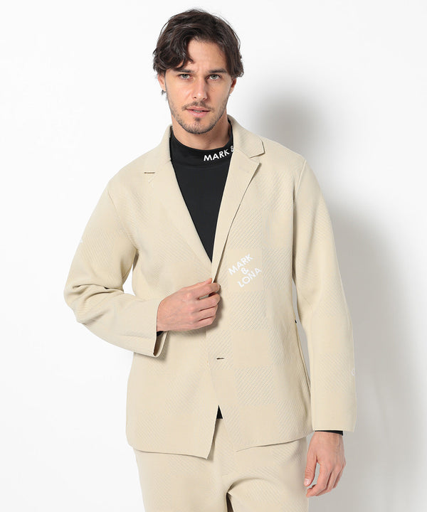 Gridline Stretch Knit Blazer | MEN