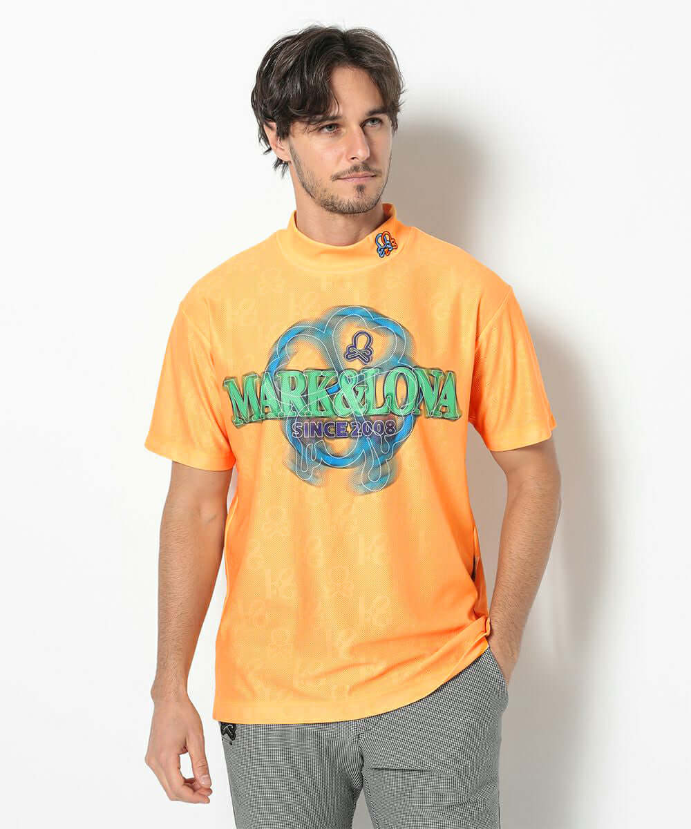 Clava Mesh Jacquard Mock Neck | MEN