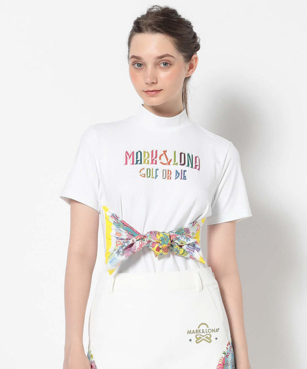 Valentina Scalf Mock Neck Tee | WOMEN