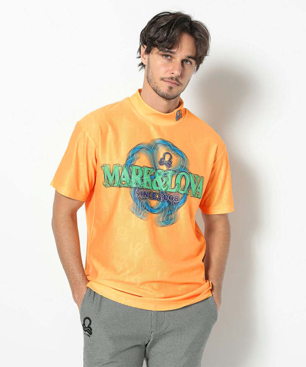 Clava Mesh Jacquard Mock Neck | MEN