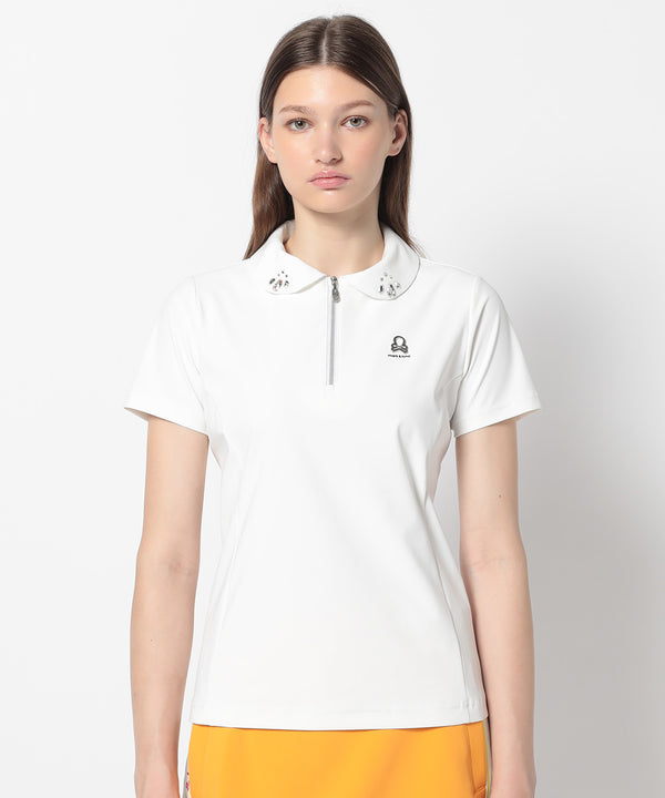 Noble Swarovski Zip Polo | WOMEN