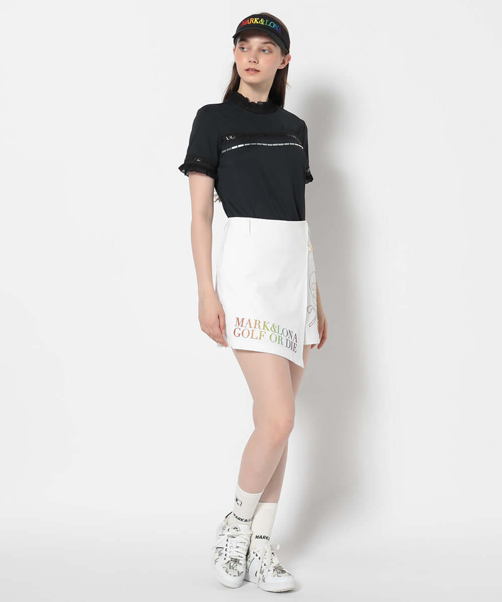 Trans Camo Shirring Mock | WOMEN