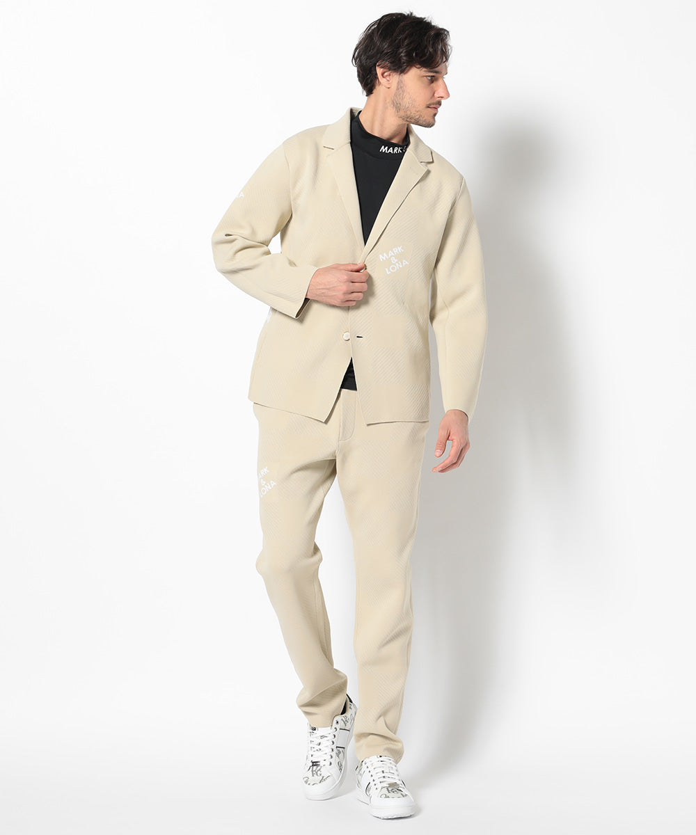Gridline Stretch Knit Blazer | MEN