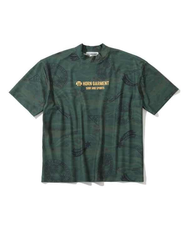 Retro Hawaiian Mesh Mock Neck | MEN