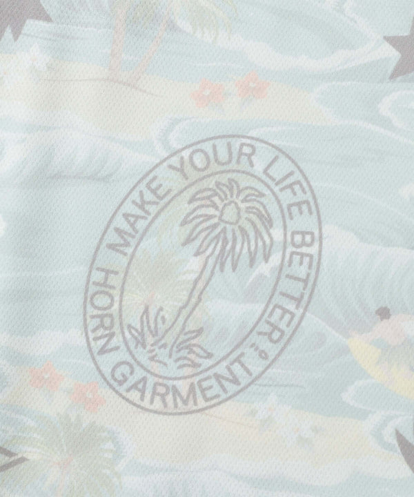 Retro Hawaiian Mesh Mock Neck | MEN