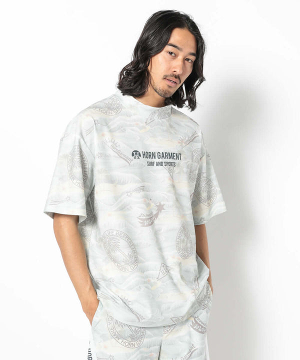 Retro Hawaiian Mesh Mock Neck | MEN