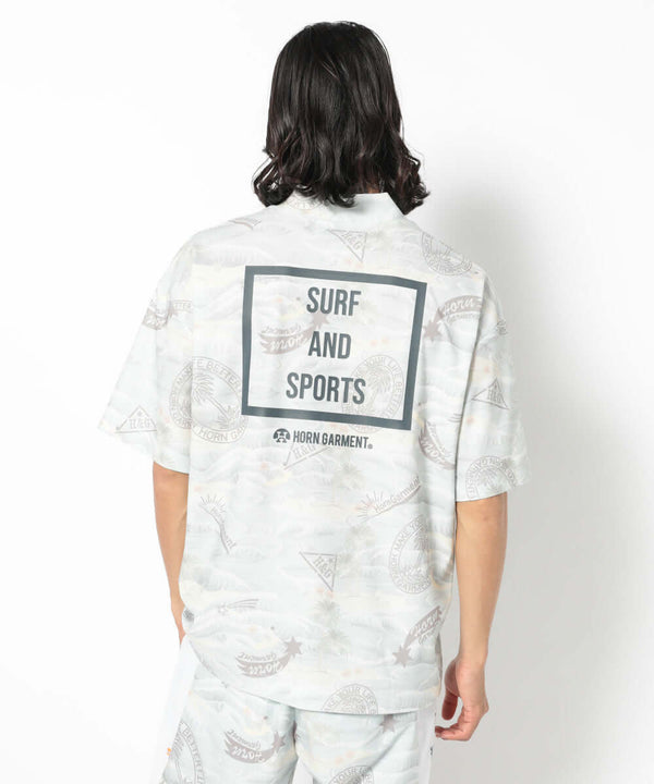 Retro Hawaiian Mesh Mock Neck | MEN