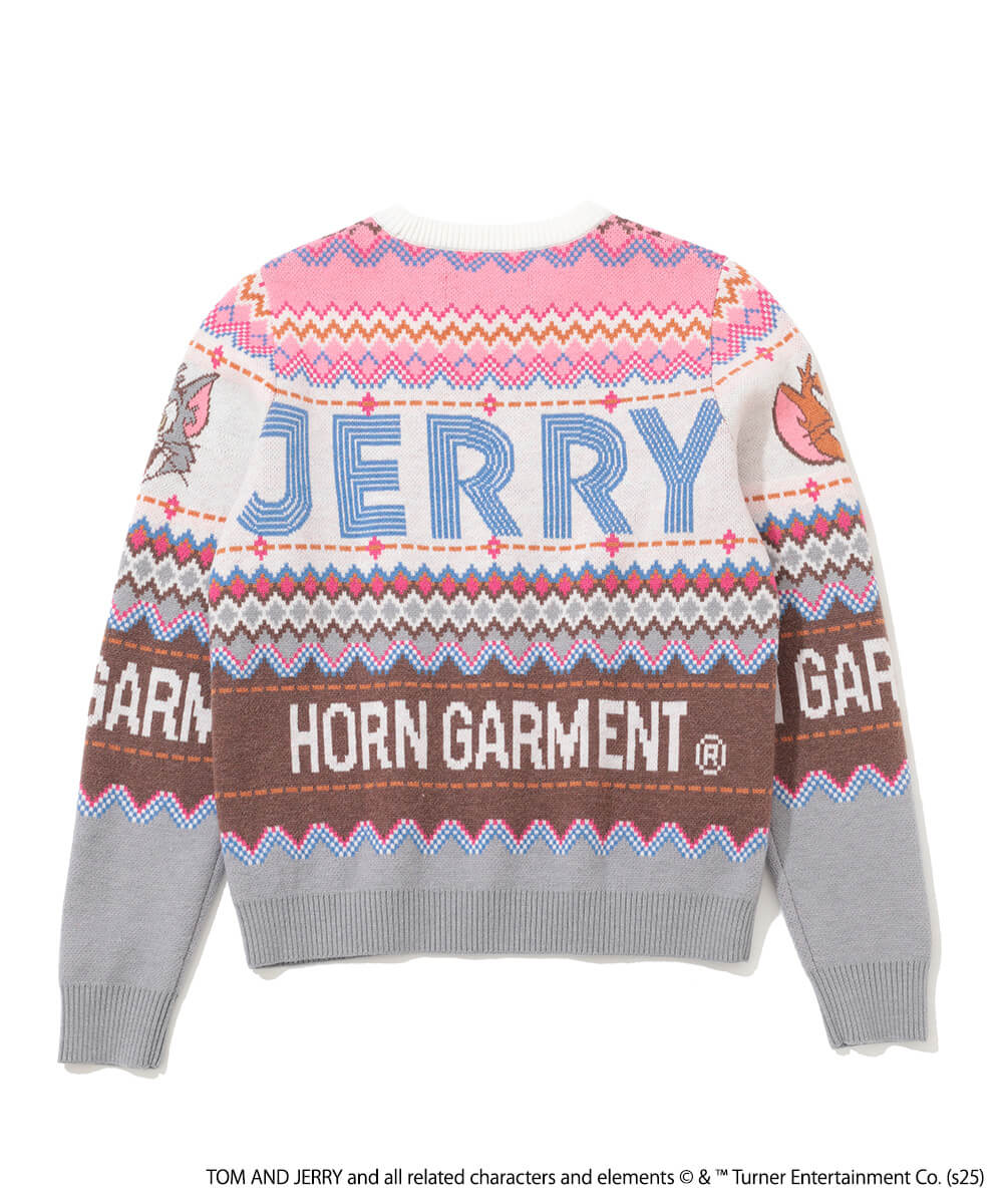 Tom and Jerry faire isle crew neck sweater