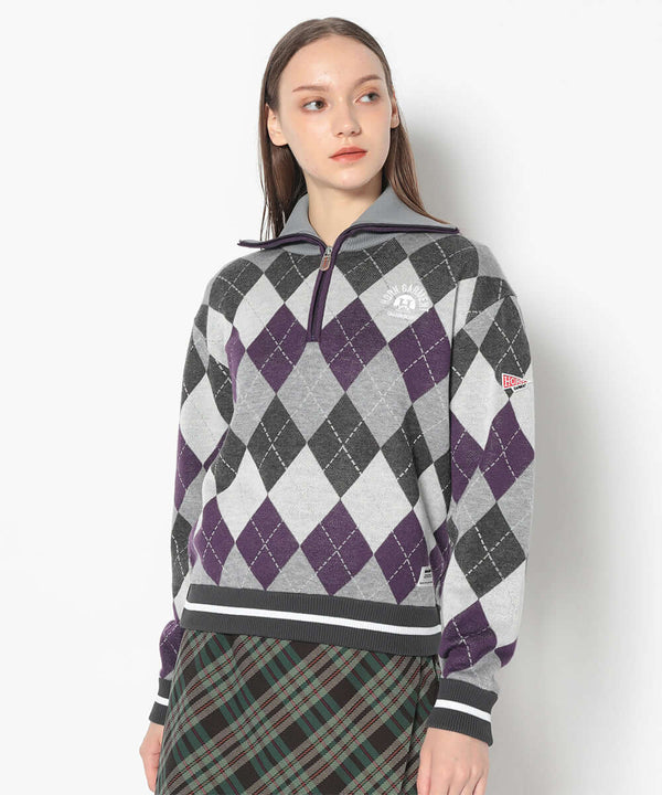 Woodville Argyle Sailor Collar Knit | WOMEN