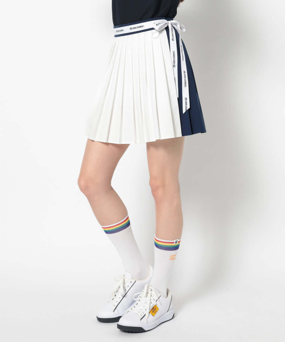 BC Ribbon Pleated Skirt | WOMEN