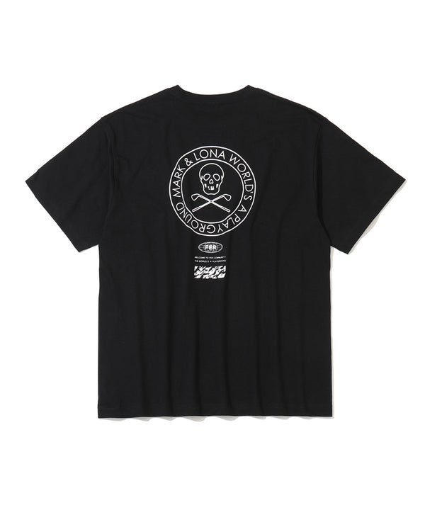Circle Skull Mock Neck S/S Tee