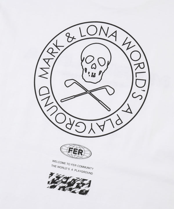 Circle Skull Mock Neck S/S Tee