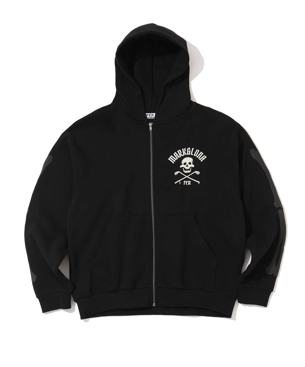 Johnson Skull Vintage Zip Hoodie