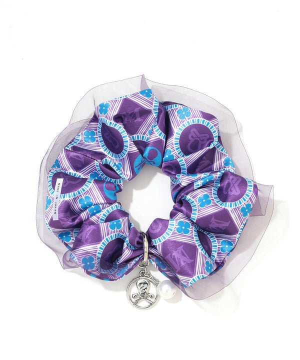 Aura Monogram Charm Scrunchie