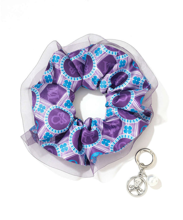 Aura Monogram Charm Scrunchie