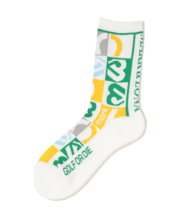 Quadra Jacquard Crew Socks | MEN