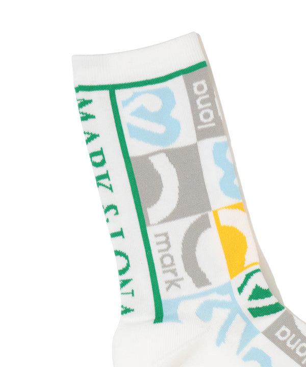 Quadra Jacquard Crew Socks | MEN