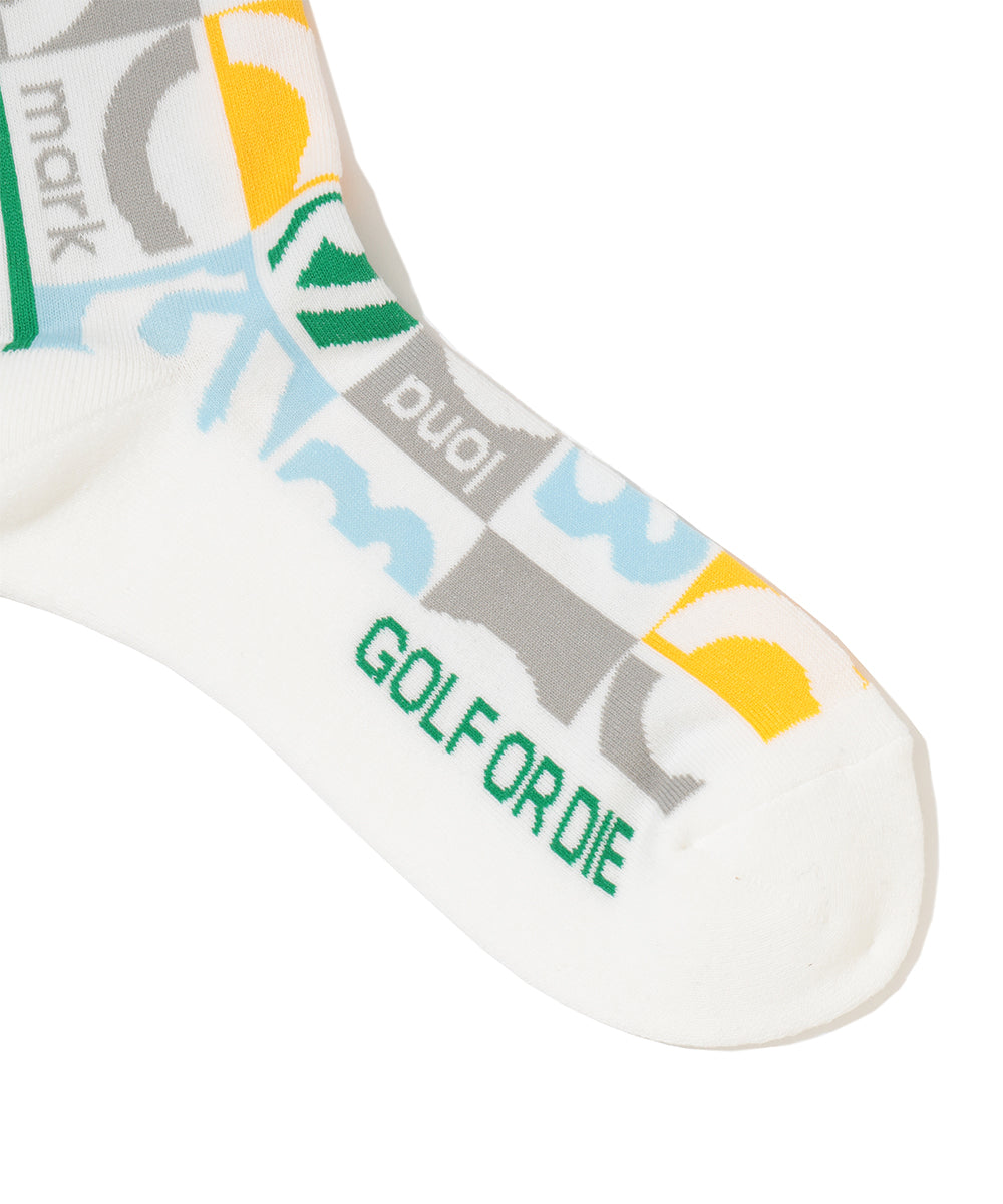 Quadra Jacquard Crew Socks | MEN