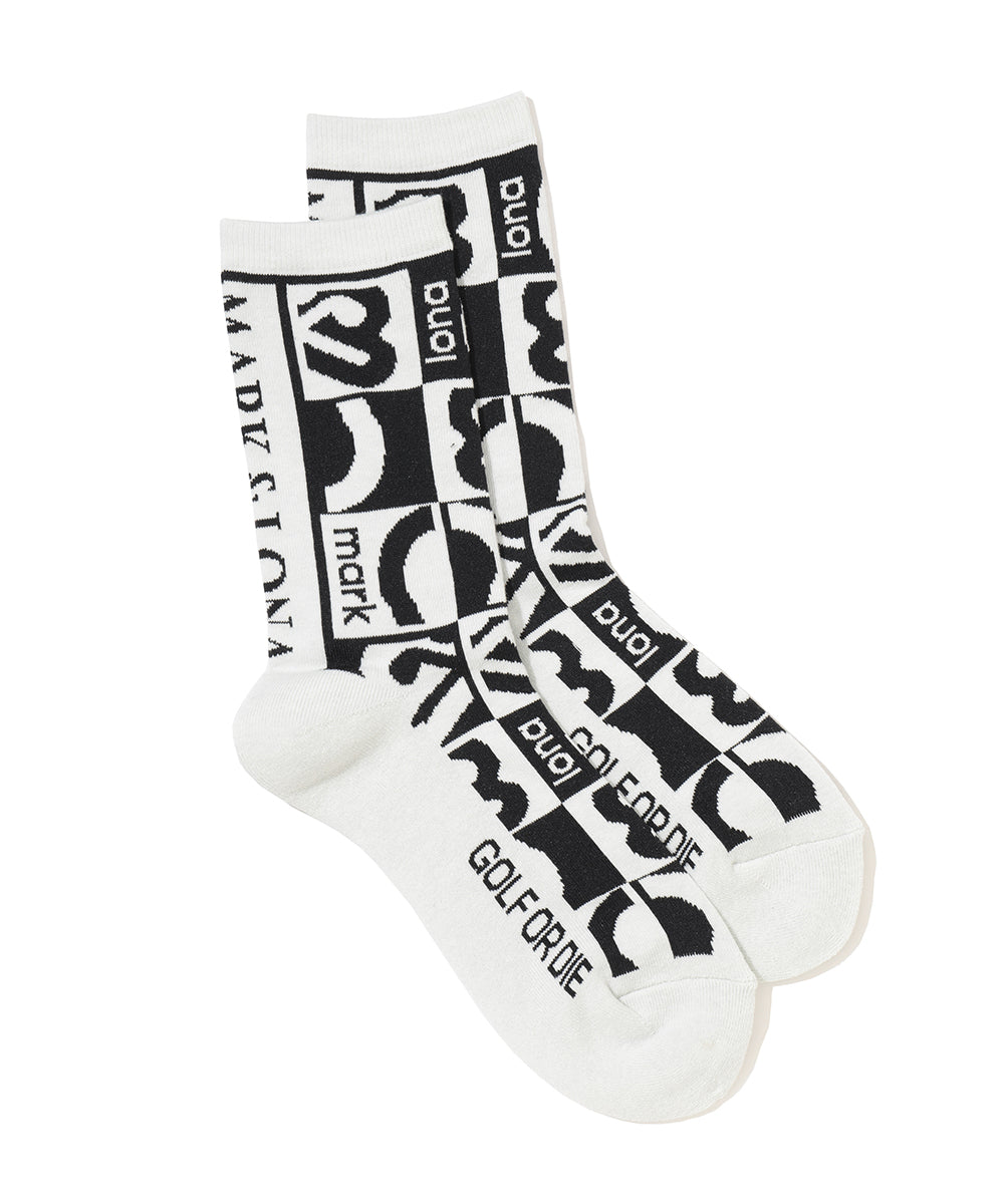 Quadra Jacquard Crew Socks | MEN