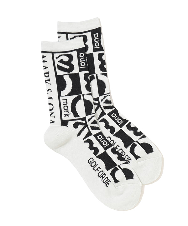 Quadra Jacquard Crew Socks | MEN