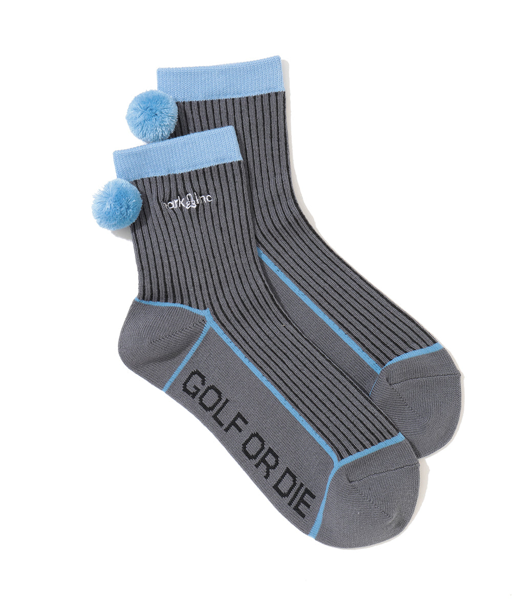 Quadra Pom Pom Crew Socks | WOMEN