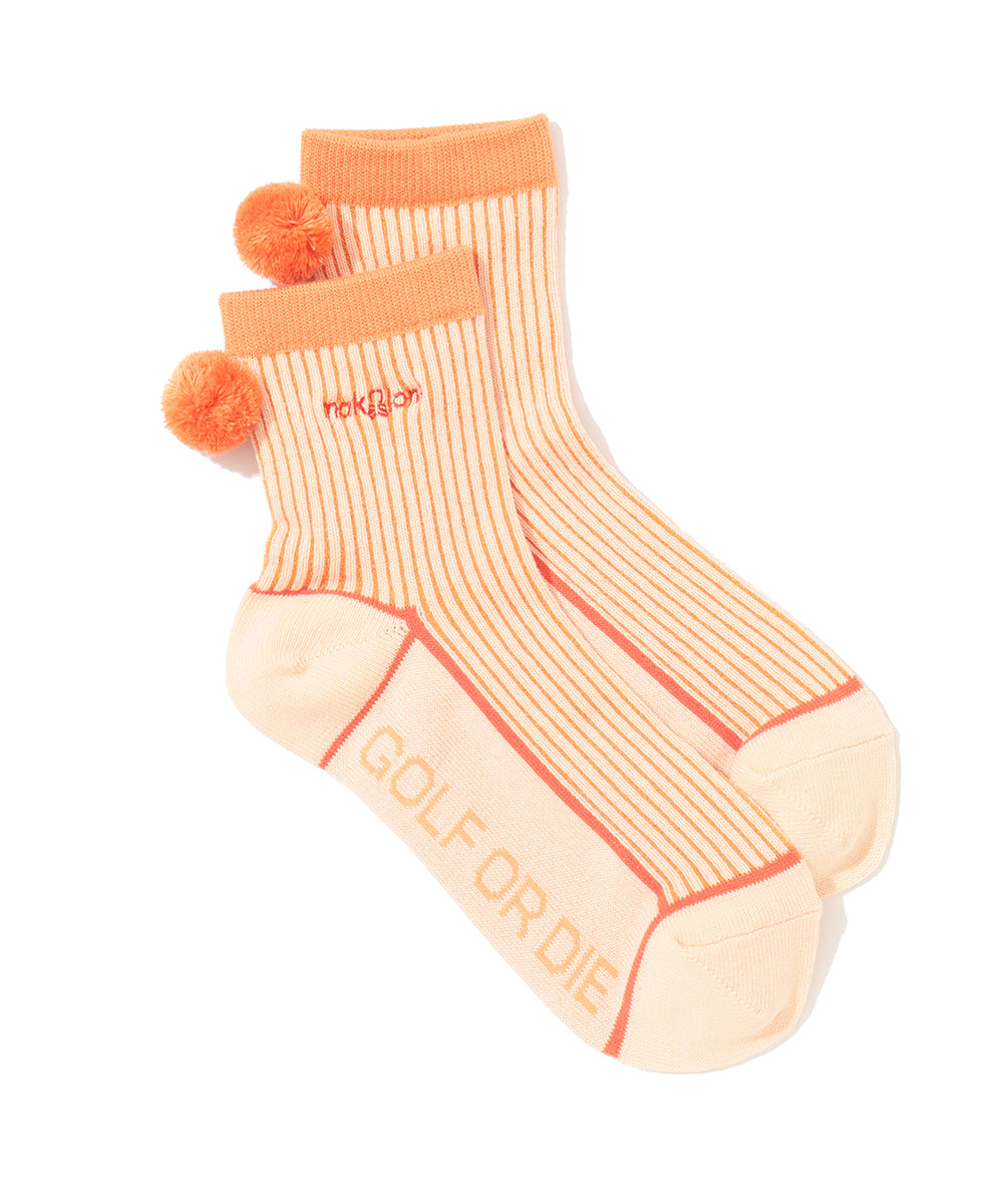 Quadra Pom Pom Crew Socks | WOMEN