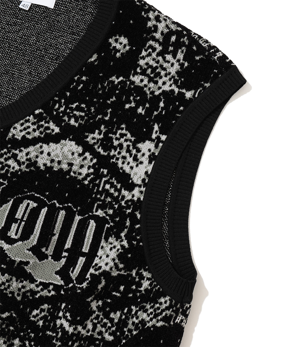 Fractur Anatomic Skull Jacquard Vest | MEN