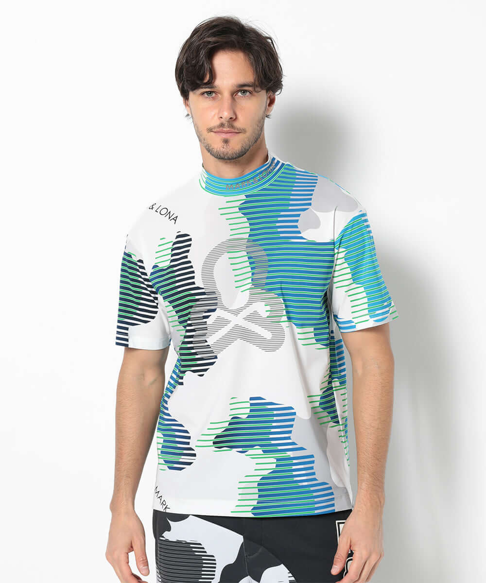 Flow Camo Mock Neck Tee | MEN