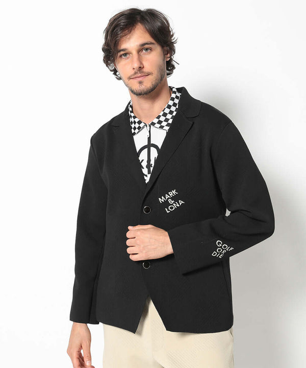 Gridline Stretch Knit Blazer | MEN