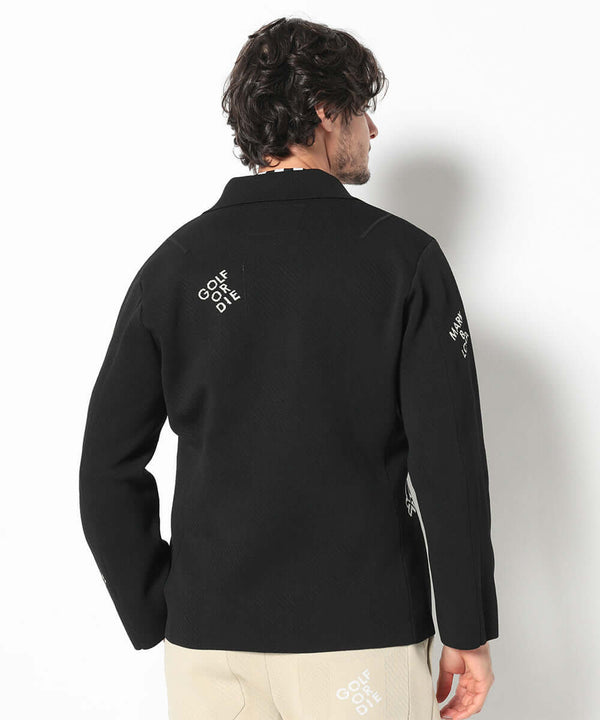 Gridline Stretch Knit Blazer | MEN