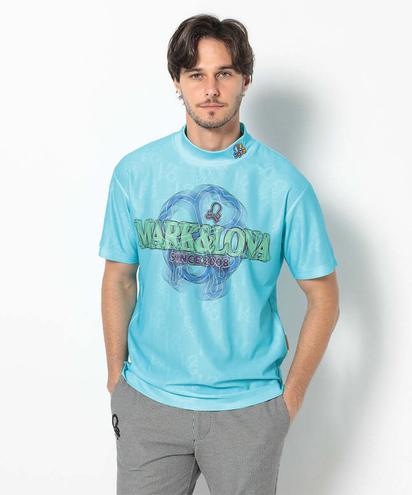 Clava Mesh Jacquard Mock Neck | MEN