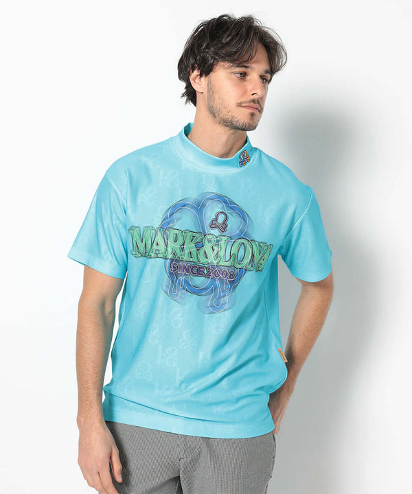 Clava Mesh Jacquard Mock Neck | MEN