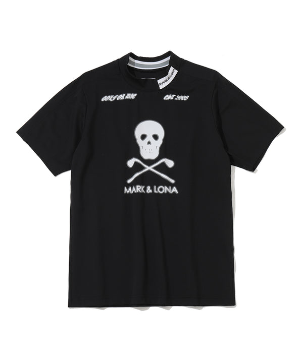 Icon Skull Stretch Nylon Piqué Mock | MEN
