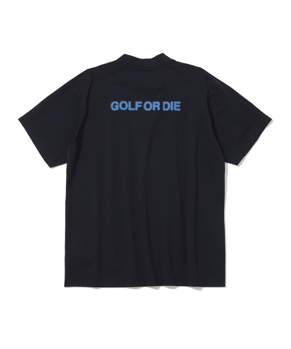 Icon Skull Stretch Nylon Piqué Mock | MEN