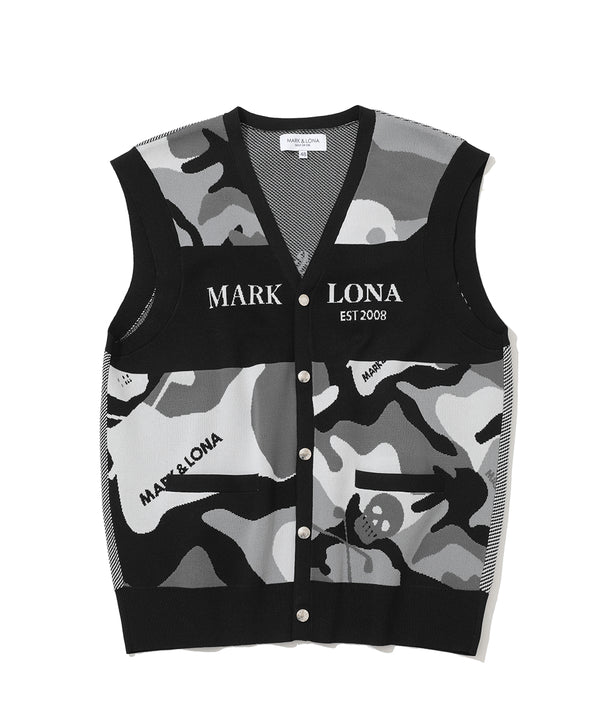 Gauge Camouflage Knit Vest | MEN
