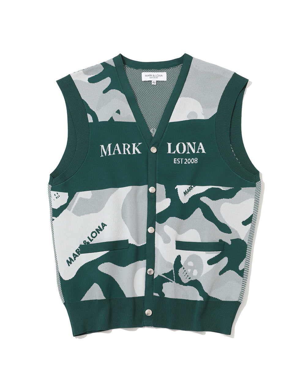 Gauge Camouflage Knit Vest | MEN