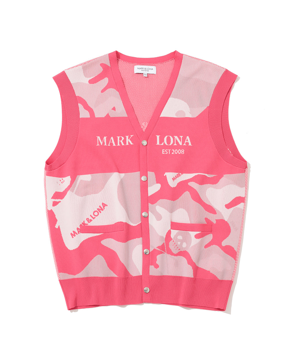 Gauge Camouflage Knit Vest | MEN