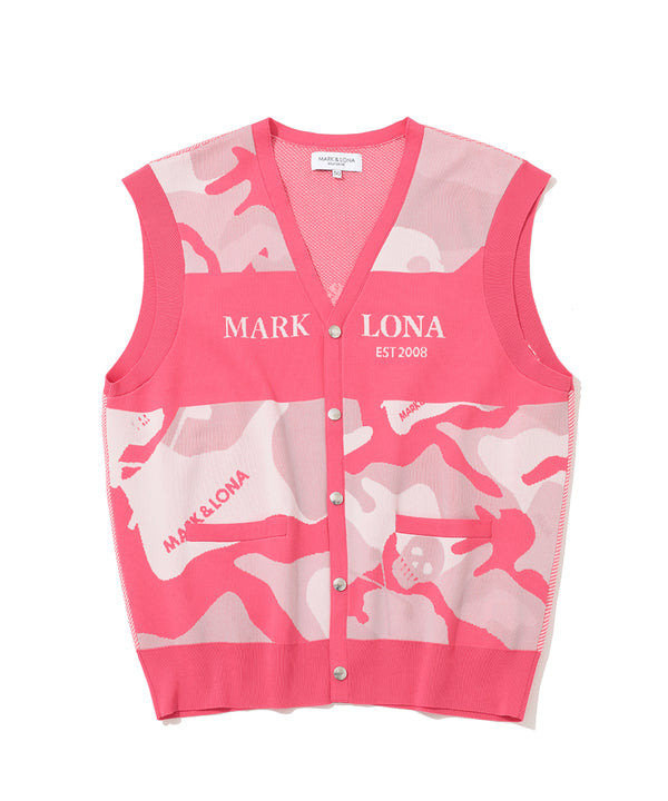 Gauge Camouflage Knit Vest | MEN