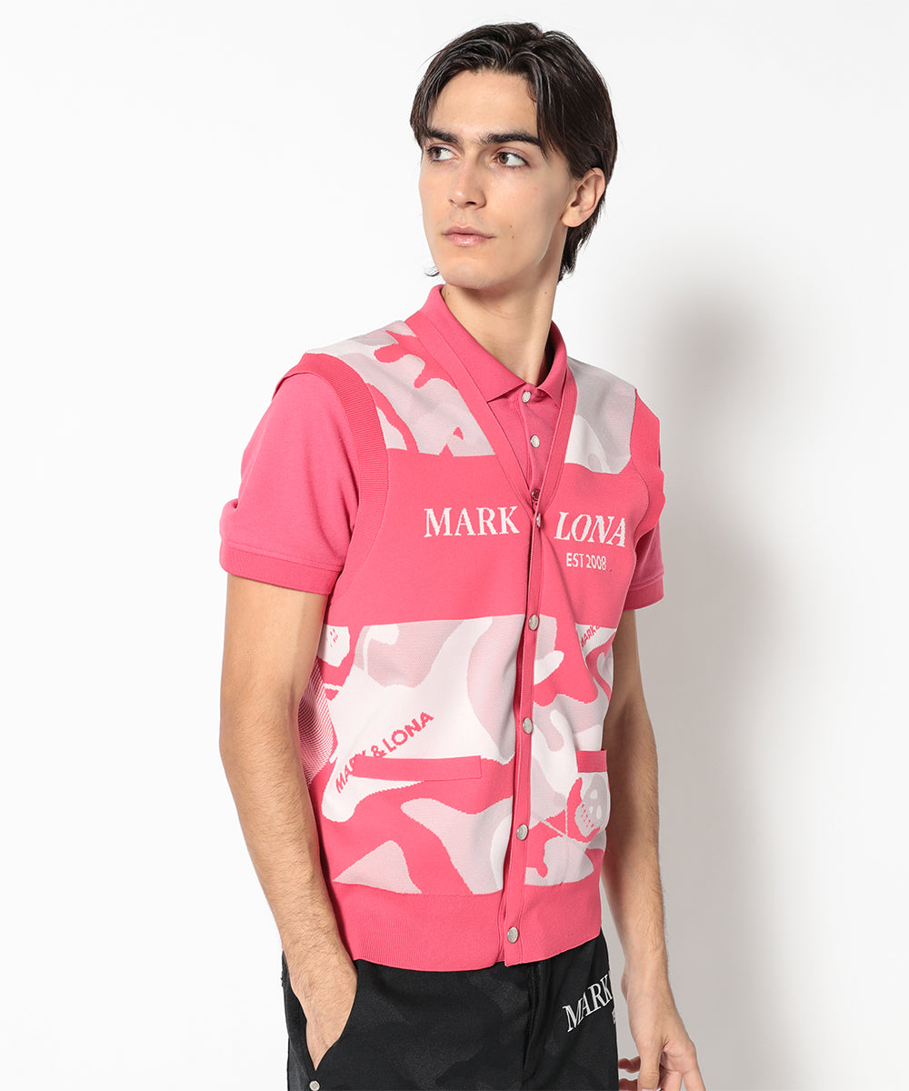 Gauge Camouflage Knit Vest | MEN