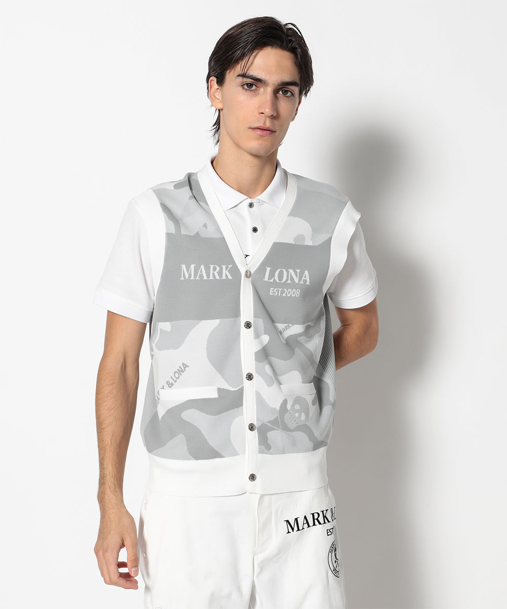 Gauge Camouflage Knit Vest | MEN