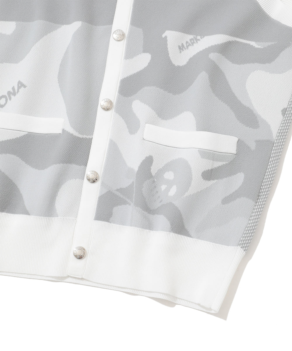 Gauge Camouflage Knit Vest | MEN