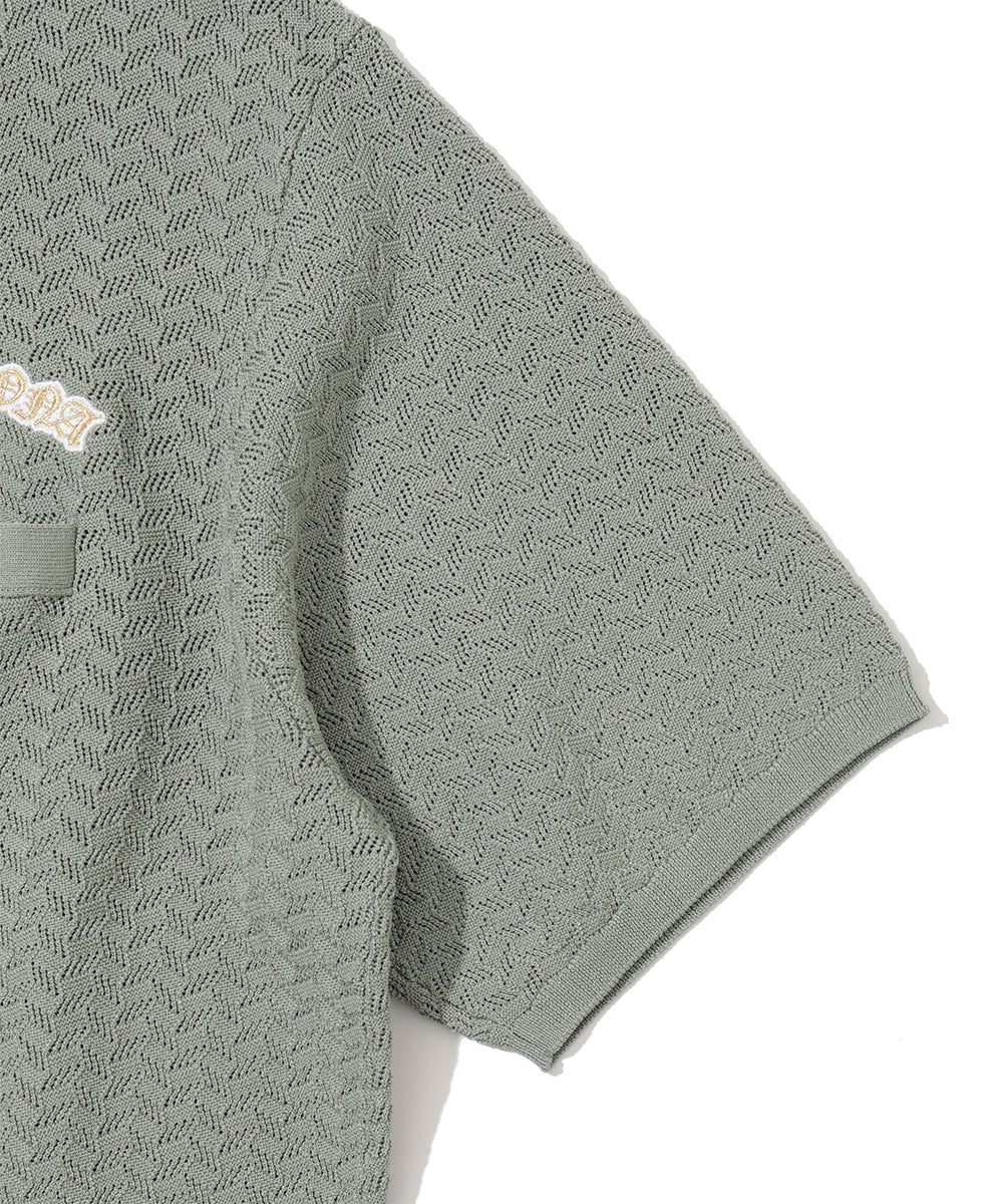 Sovereign Geometric Knit Polo | MEN