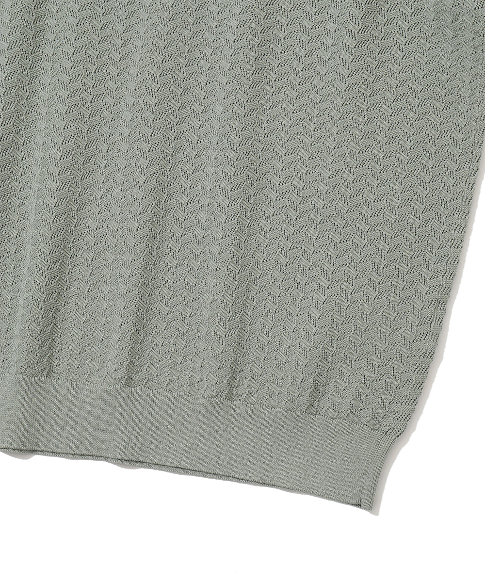 Sovereign Geometric Knit Polo | MEN