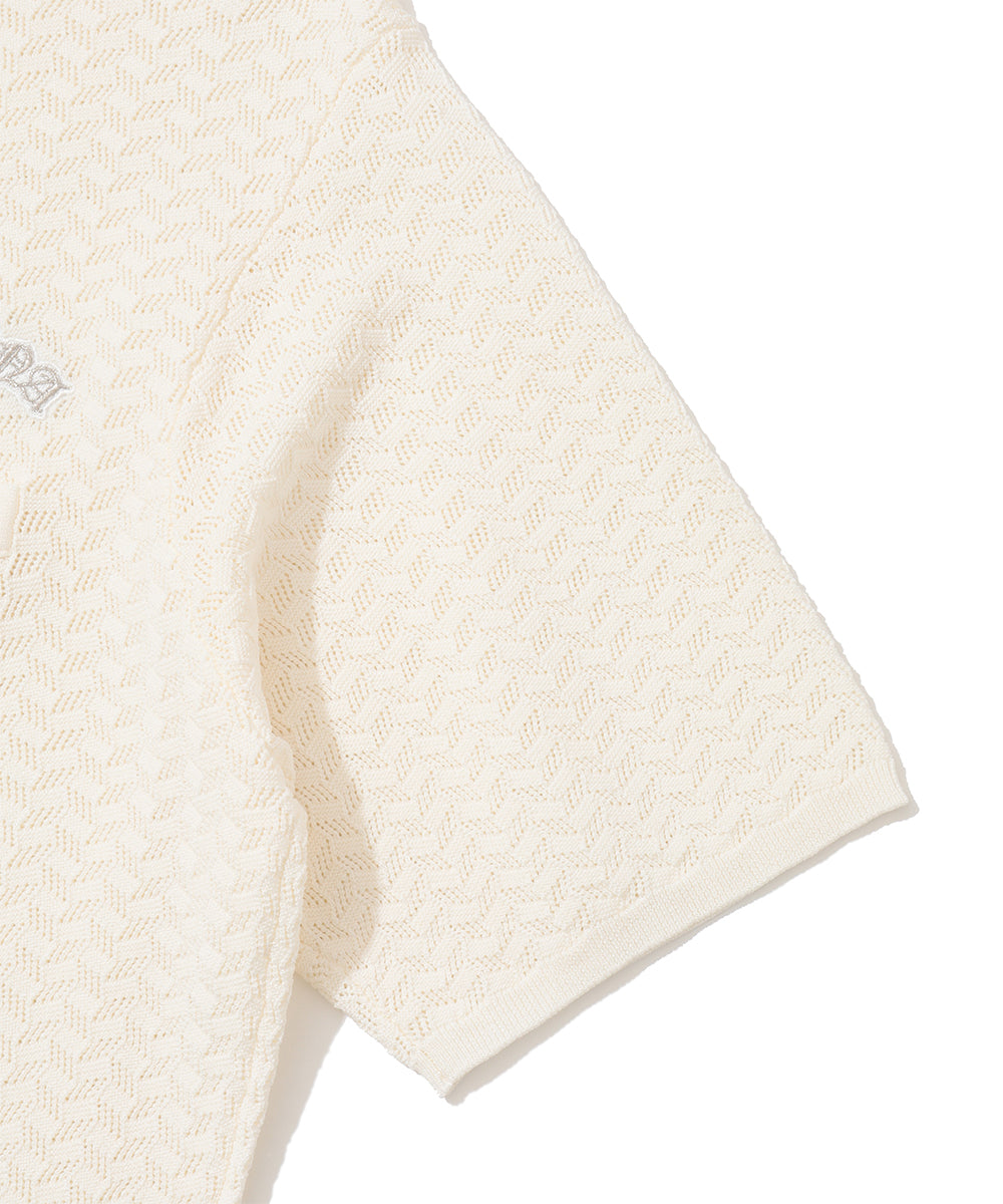Sovereign Geometric Knit Polo | MEN